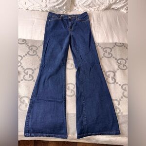 Abercrombie & Fitch Dark Blue Wide Leg Jeans